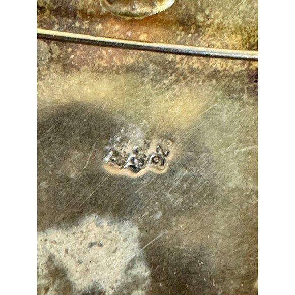 Vintage Sterling Silver Israel Brooch pendant Oval 31.4G - Picture 11 of 13